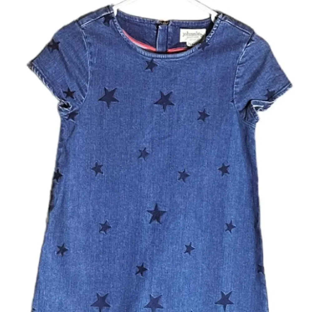 Johnnie‎ B Boden Denim Star Dress Girls Size 13 / 14 Years ▫️